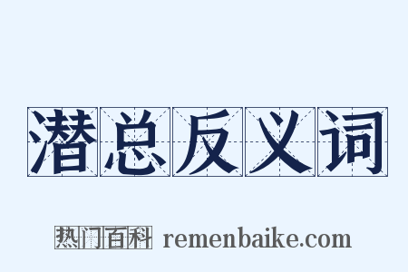 潜总反义词是什么意思的图片